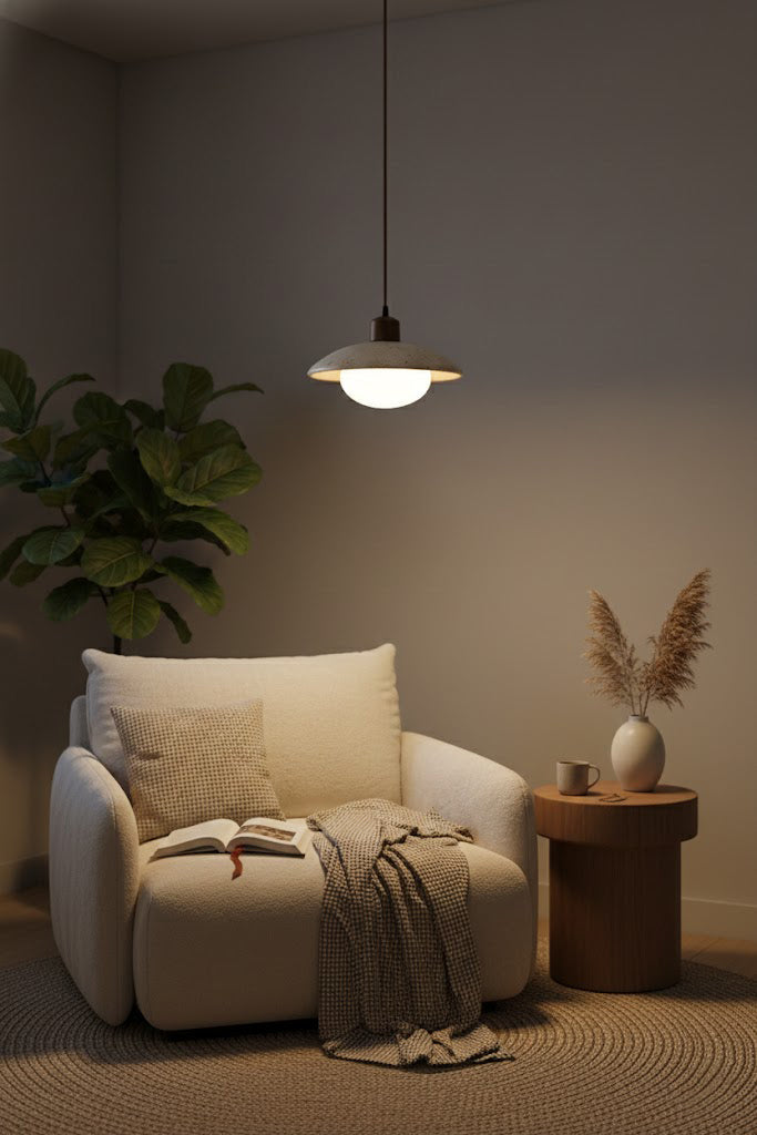 Travertine Disc Pendant Light - view 8 | everlamps