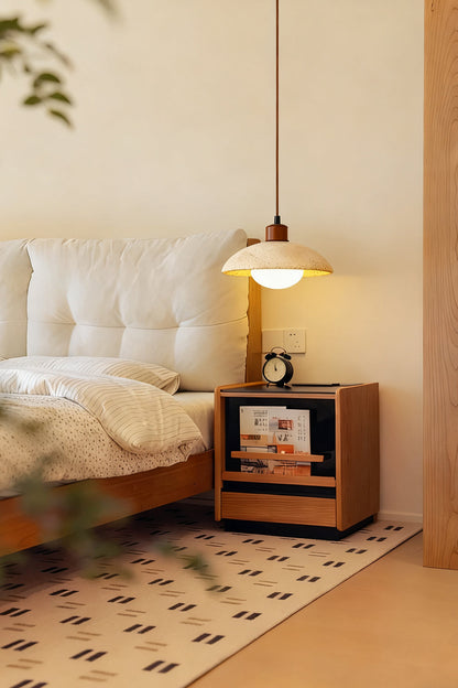 Travertine Disc Pendant Light - view 2 | everlamps