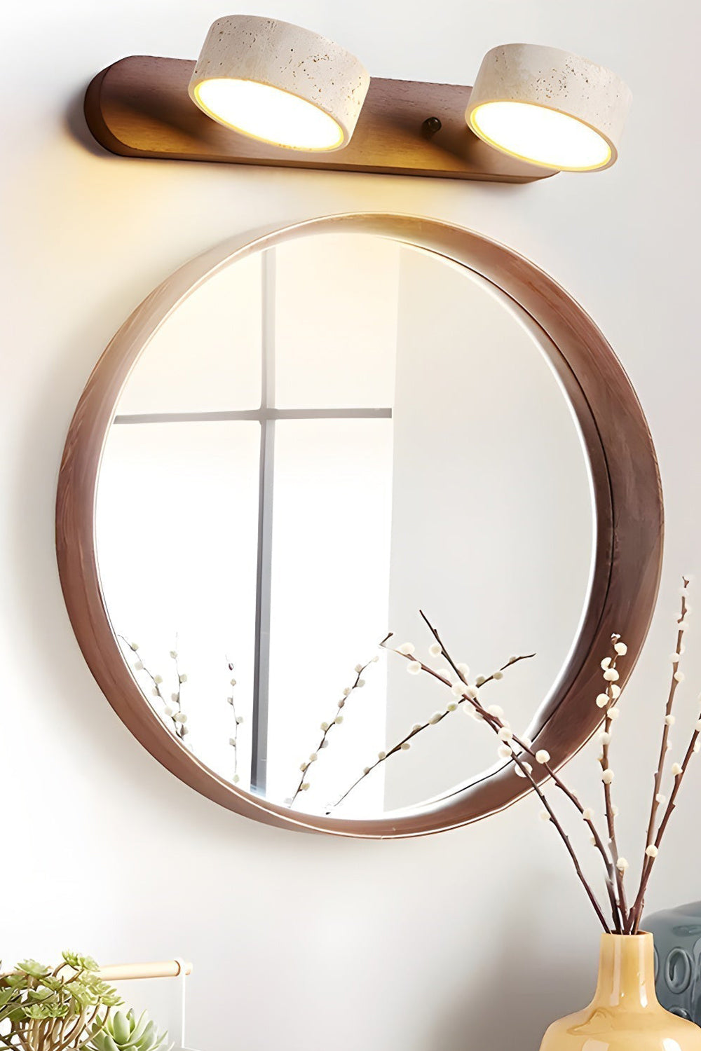 Travertine Duo Wall Light - view 3 | everlamps