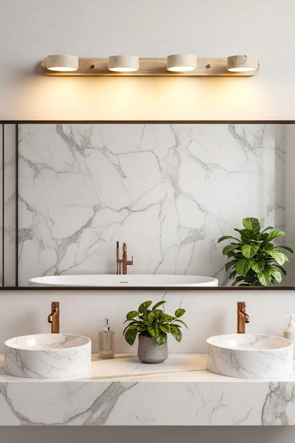 Travertine Duo Wall Light - view 4 | everlamps