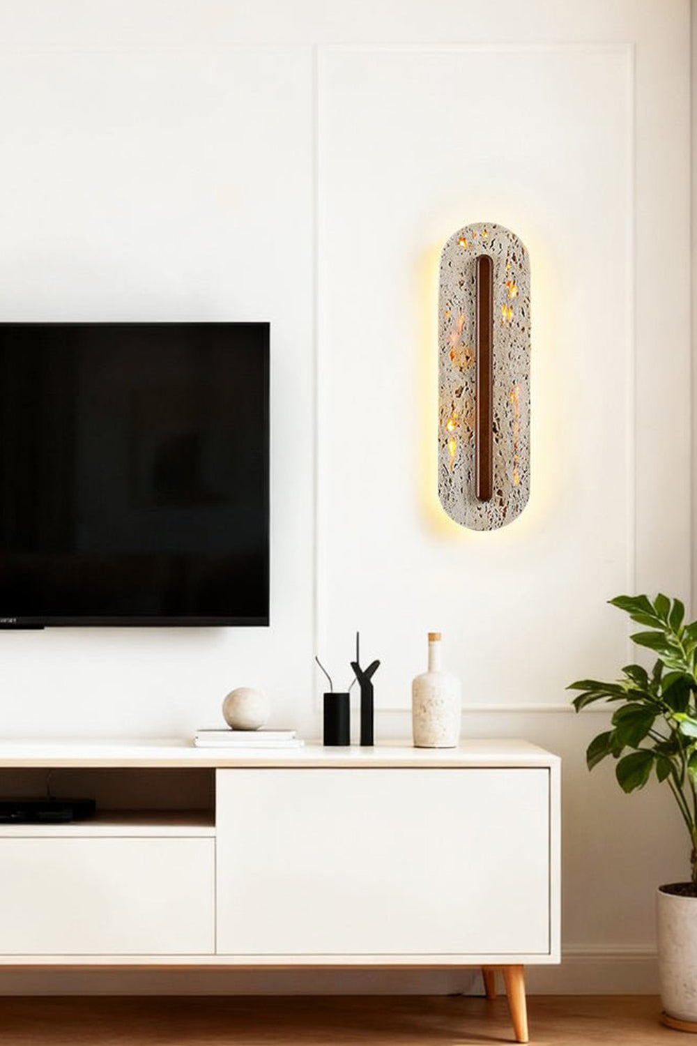 Travertine Slab Wall Sconce - view 8 | everlamps