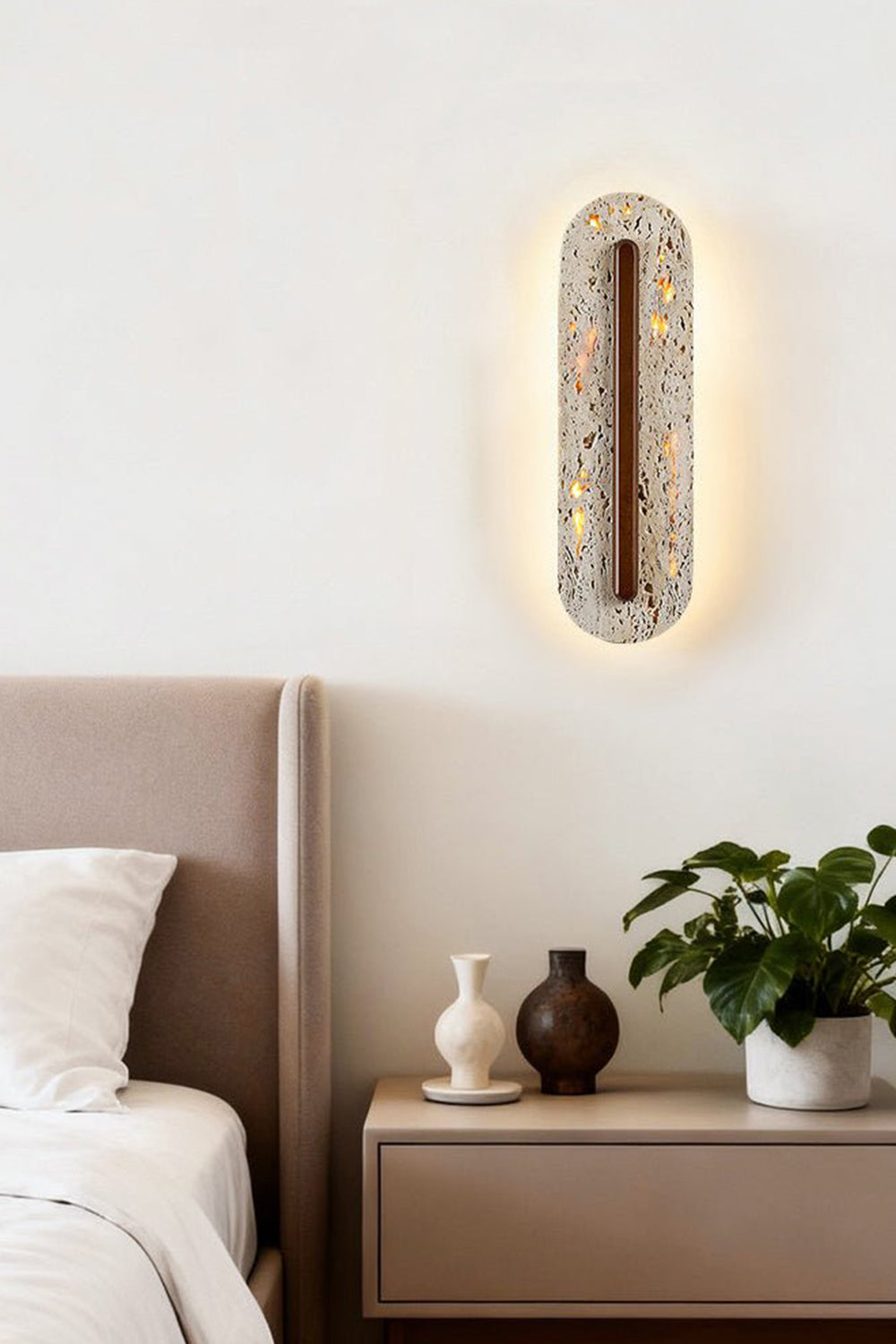 Travertine Slab Wall Sconce - view 9 | everlamps