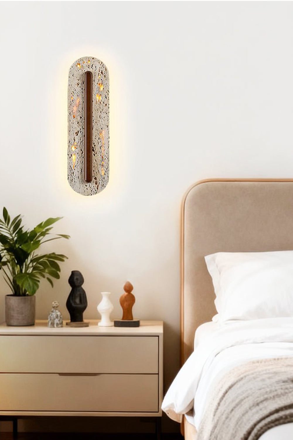Travertine Slab Wall Sconce - view 2 | everlamps