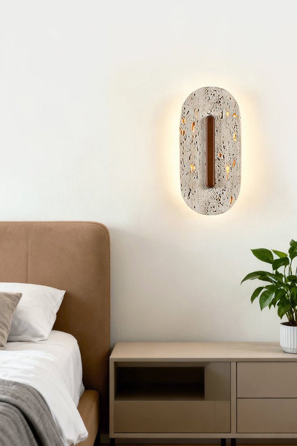 Travertine Slab Wall Sconce - view 7 | everlamps