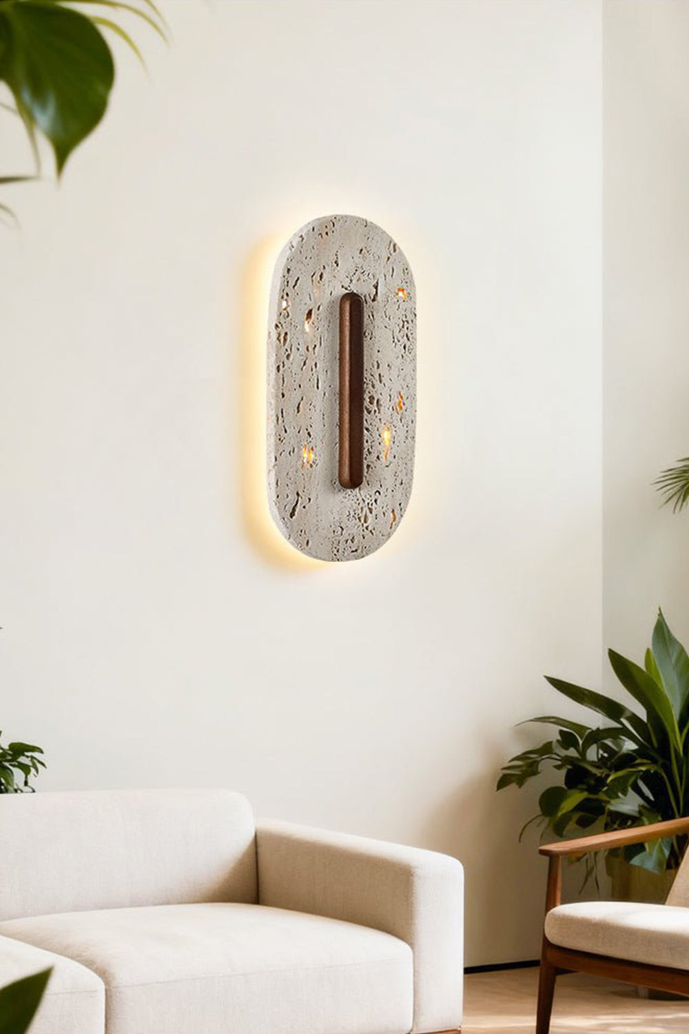 Travertine Slab Wall Sconce - view 6 | everlamps