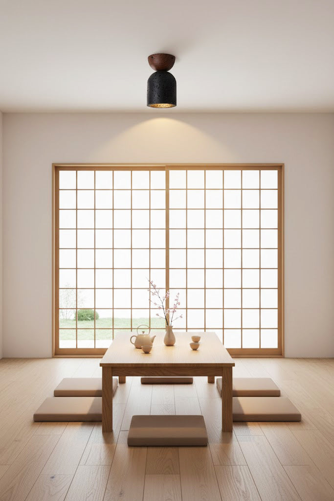 Travertine Stone Ceiling Light - view 3 | everlamps