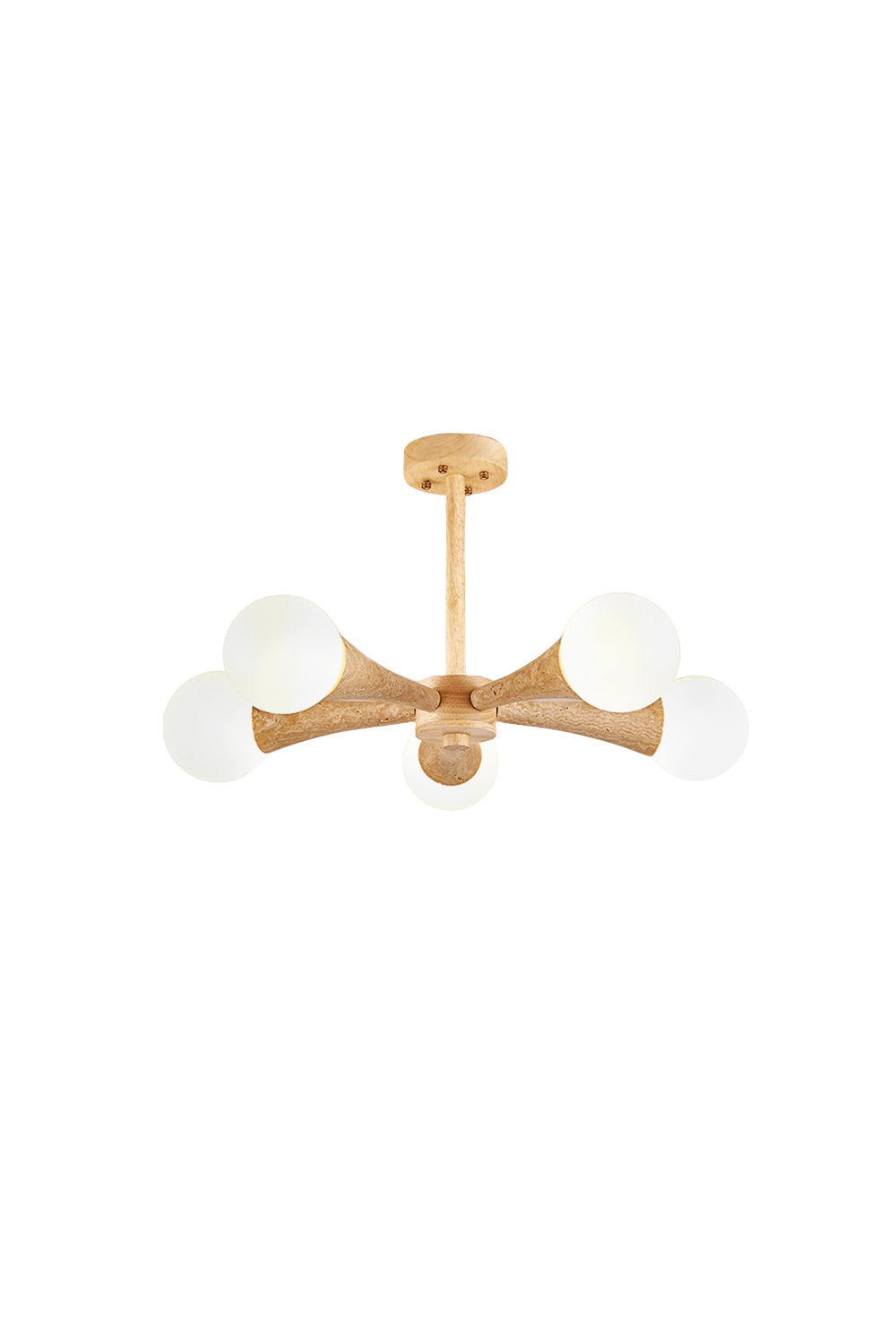 Travertine Tree-Arm Chandelier | everlamps