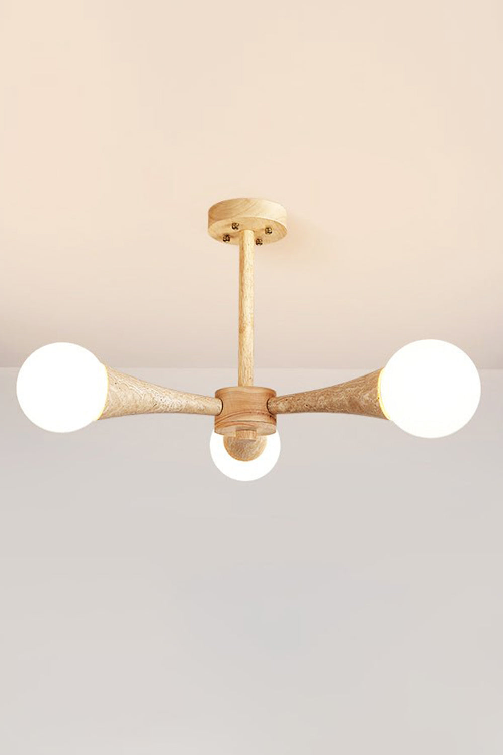 Travertine Tree-Arm Chandelier - view 19 | everlamps