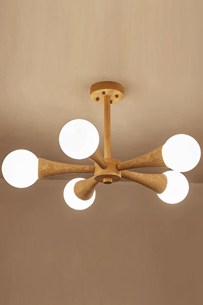 Travertine Tree-Arm Chandelier - view 14 | everlamps