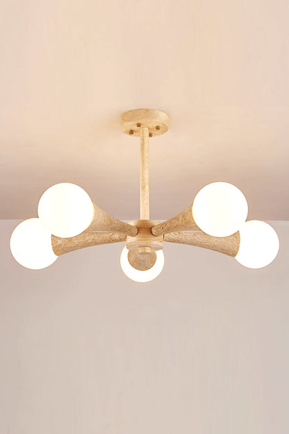 Travertine Tree-Arm Chandelier - view 16 | everlamps