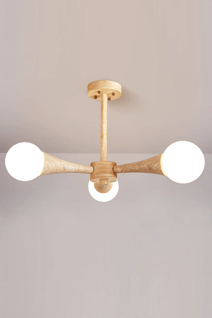 Travertine Tree-Arm Chandelier - view 10 | everlamps