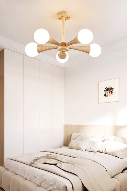 Travertine Tree-Arm Chandelier - view 7 | everlamps