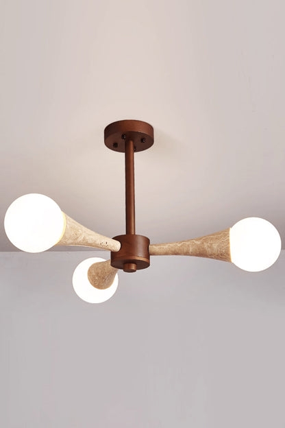 Travertine Tree-Arm Chandelier - view 11 | everlamps