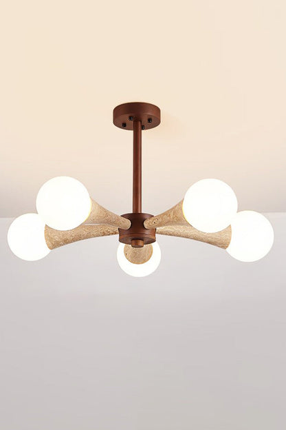 Travertine Tree-Arm Chandelier - view 9 | everlamps