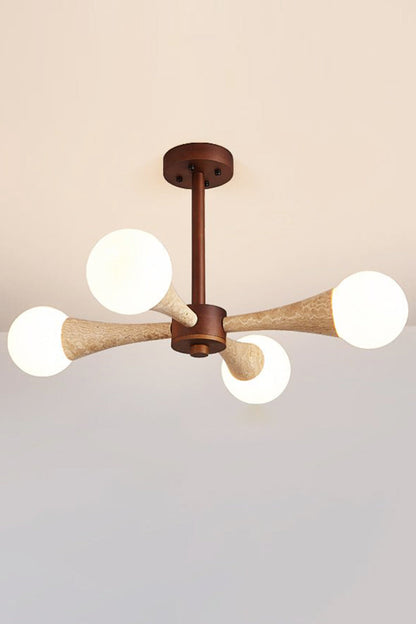 Travertine Tree-Arm Chandelier - view 13 | everlamps