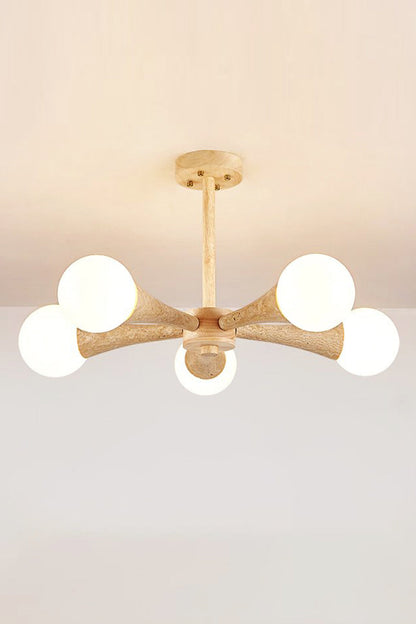 Travertine Tree-Arm Chandelier - view 8 | everlamps