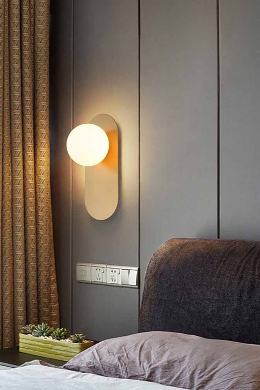 Flat Base Globe Sconce - everlamps