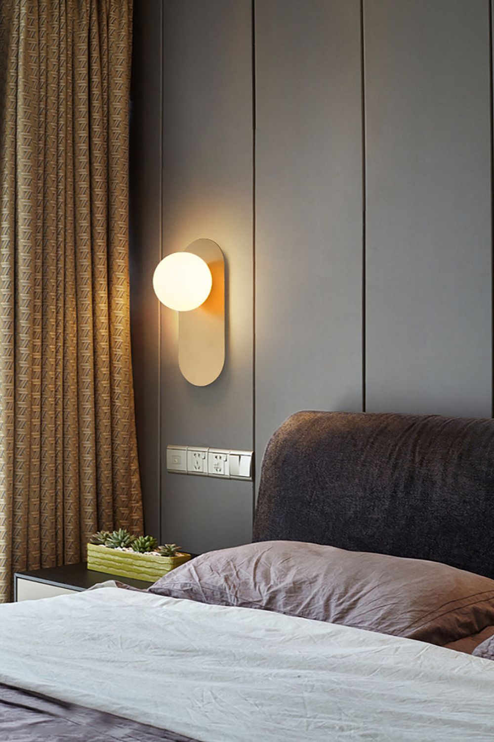 Flat Base Globe Sconce - everlamps