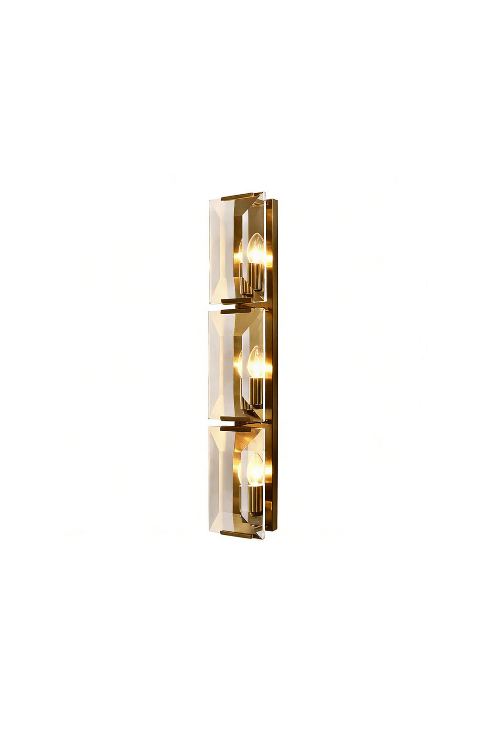 Triple Sparkling Faceted Wall Light | everlamps