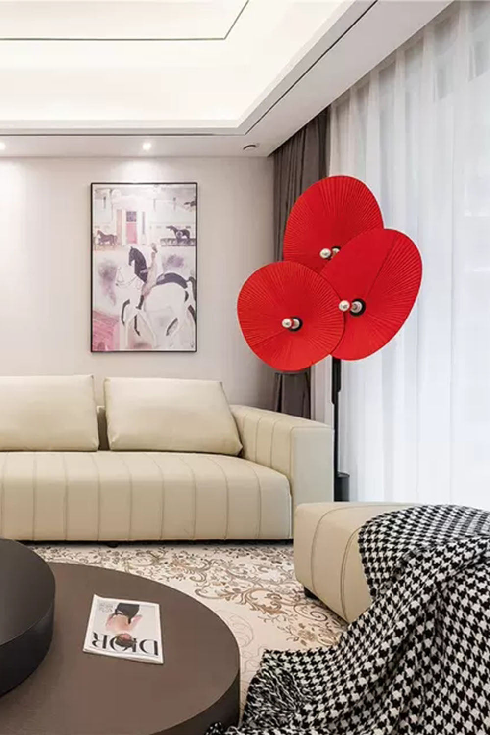 Triple Floral Floor Lamp - view 3 | everlamps