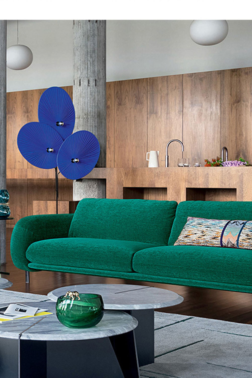 Triple Floral Floor Lamp - view 4 | everlamps