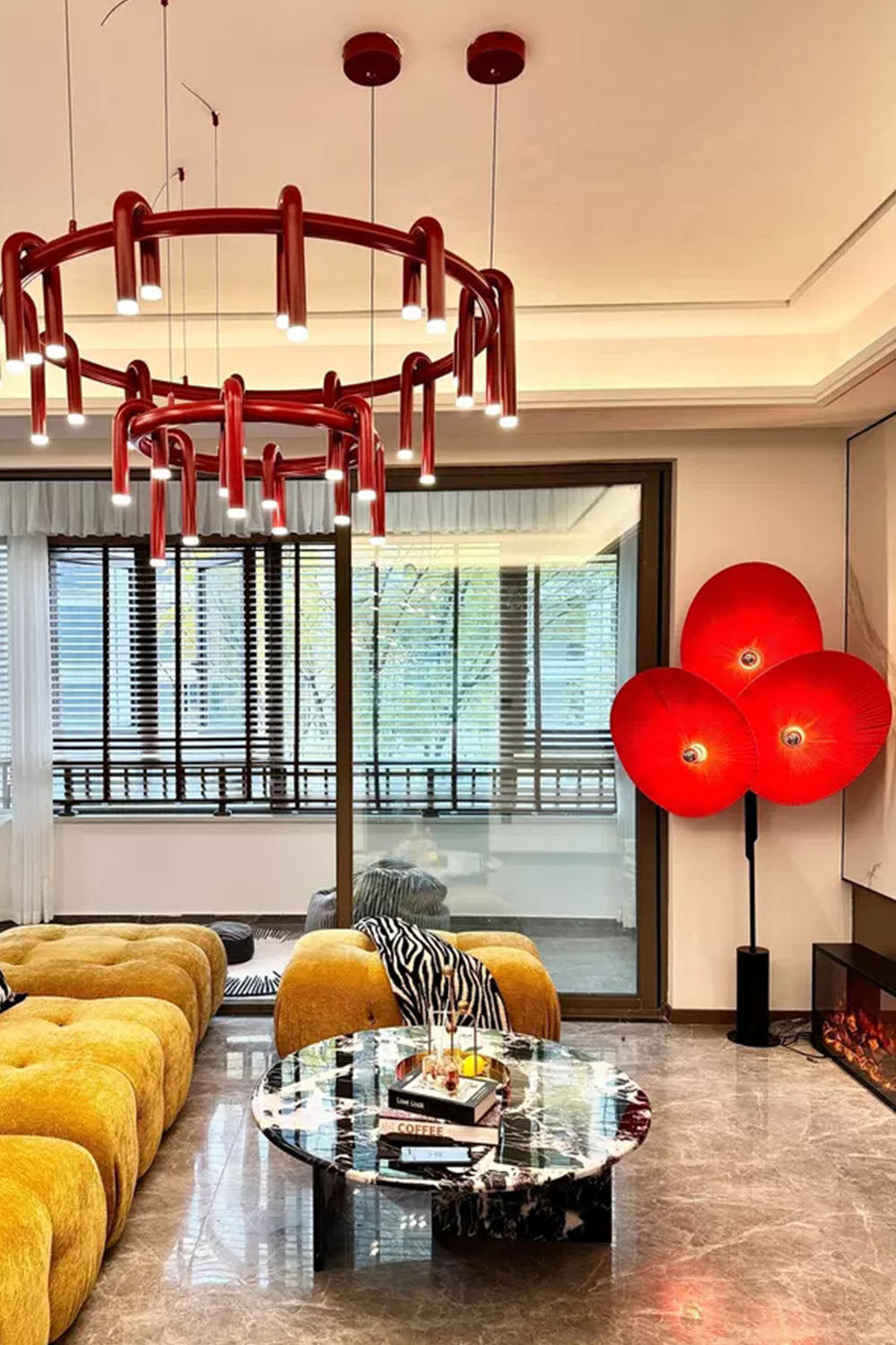 Triple Floral Floor Lamp - view 6 | everlamps