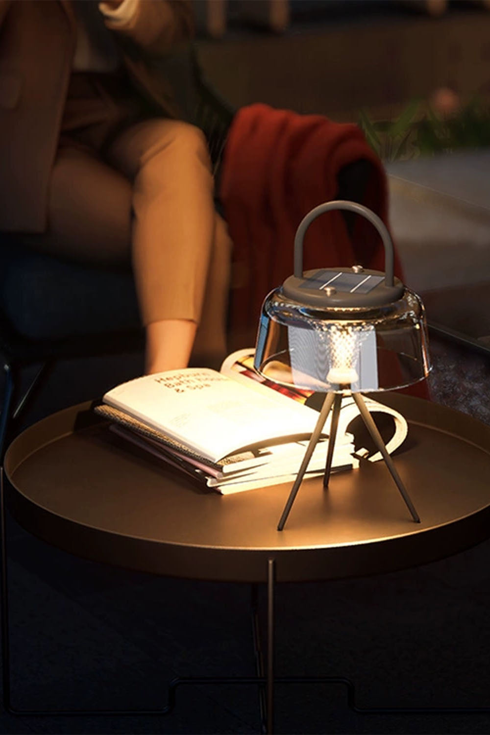 Tripod Lantern Rechargeable Outdoor Table Lamp - view 2 | everlamps