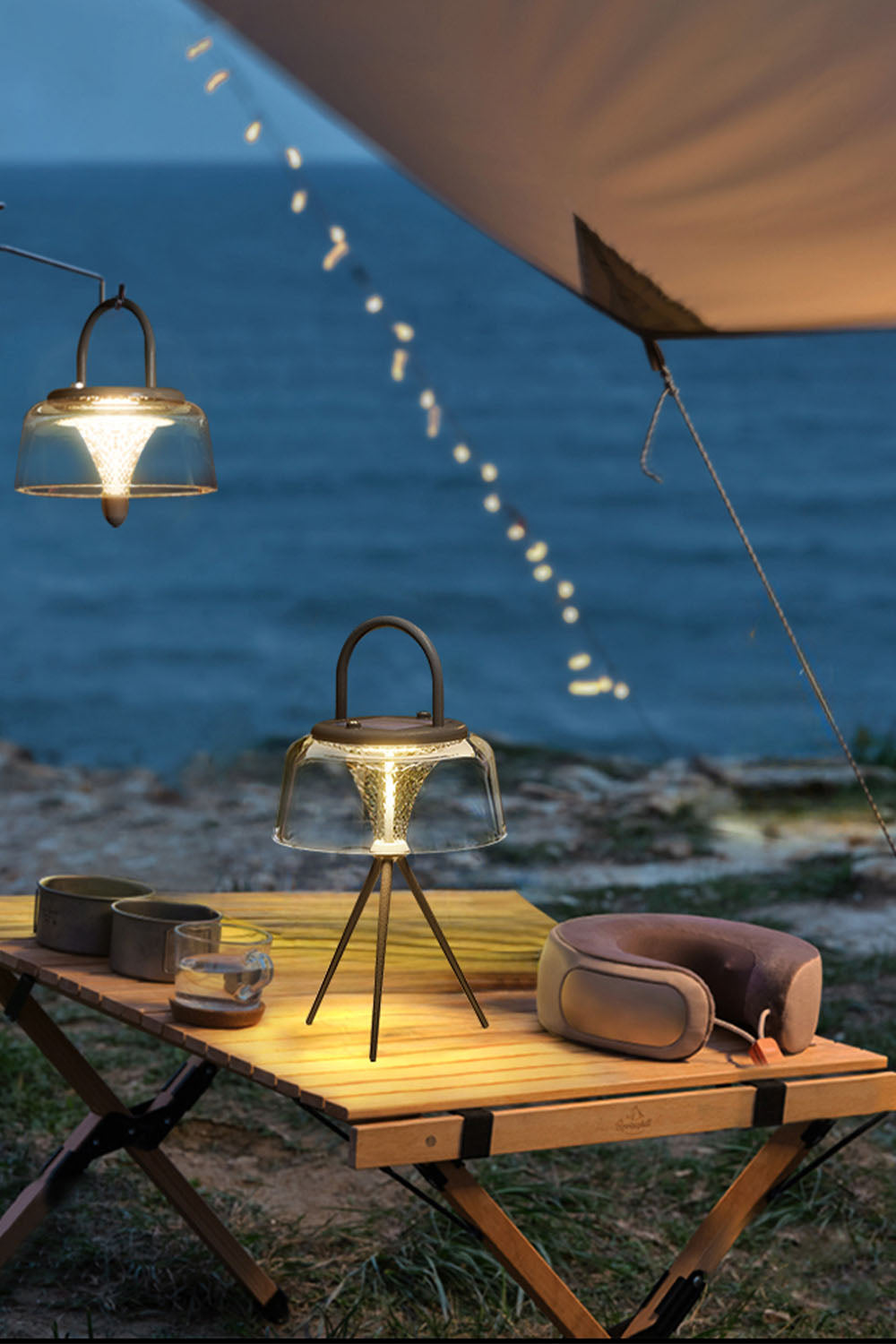 Tripod Lantern Rechargeable Outdoor Table Lamp - view 6 | everlamps