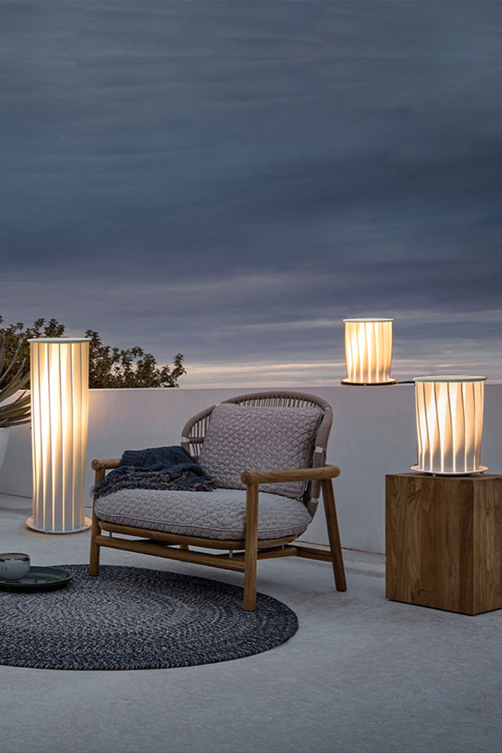 Twisted Acrylic Lantern Lawn Light - view 6 | everlamps