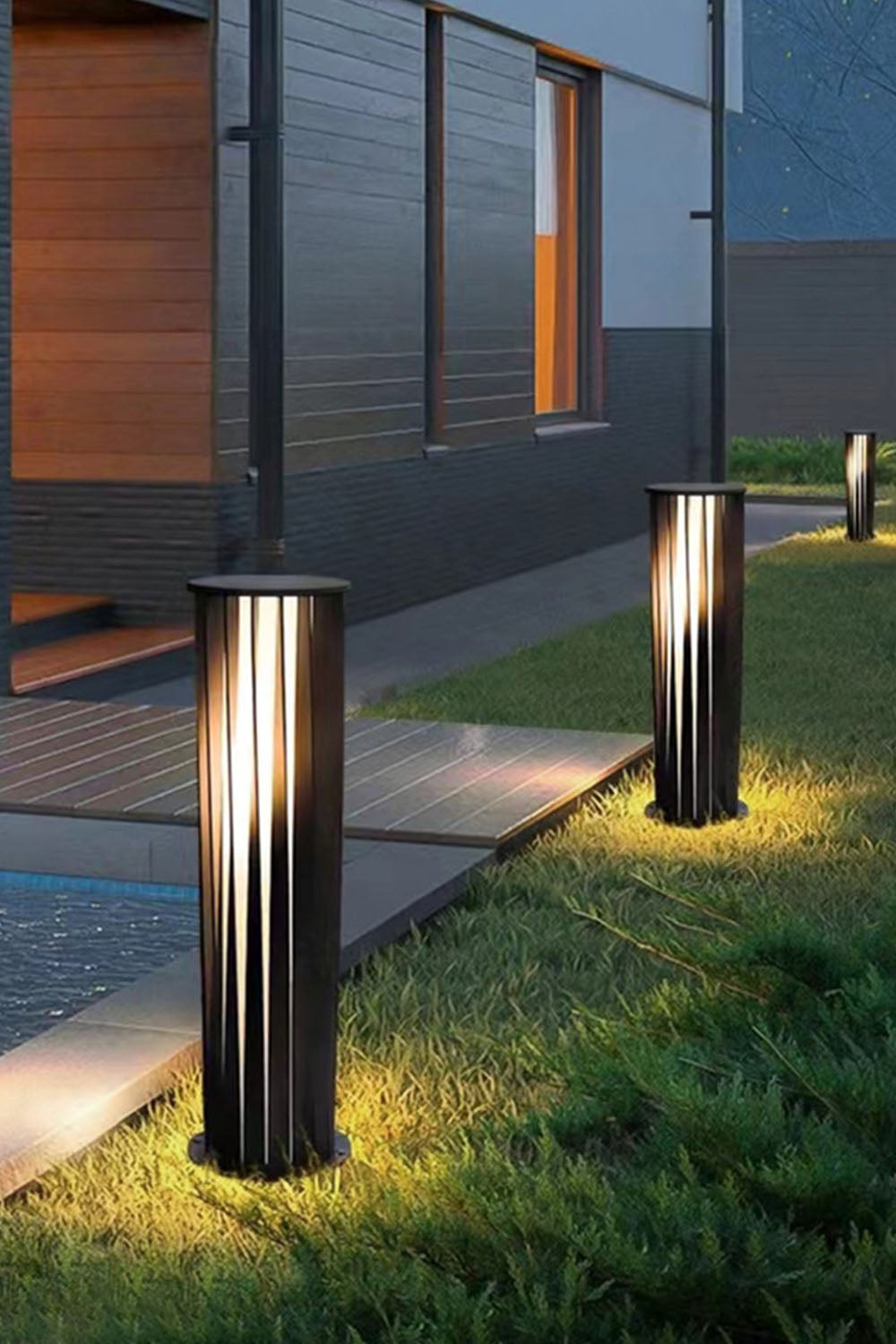 Twisted Acrylic Lantern Lawn Light - view 7 | everlamps