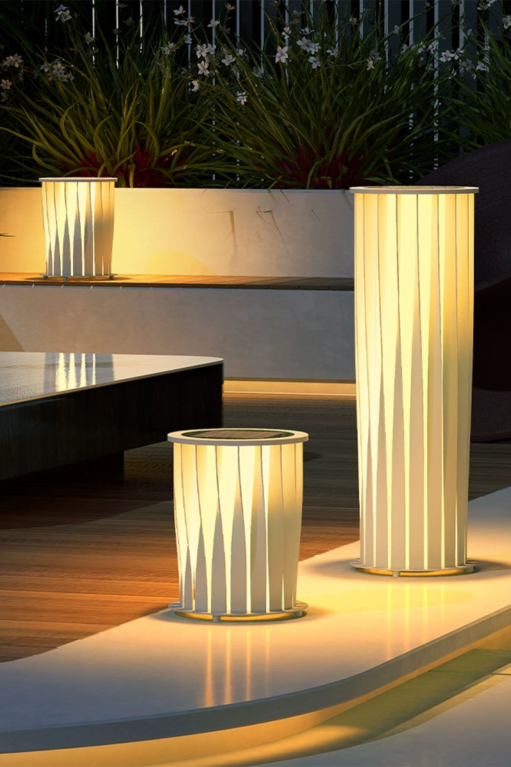 Twisted Acrylic Lantern Lawn Light - view 12 | everlamps