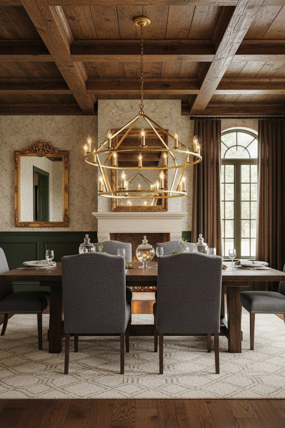 Two-Tiered Ring Chandelier - view 7 | everlamps