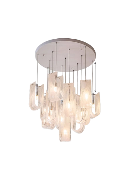 U-shaped Fog Glass Chandelier | everlamps