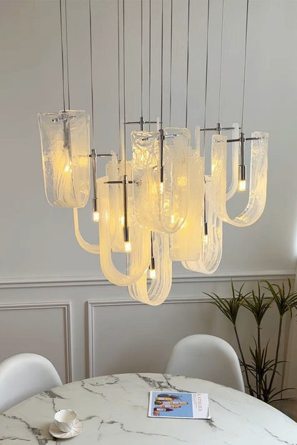 U-shaped Fog Glass Chandelier - view 11 | everlamps