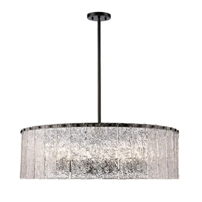 Aura Round Glass Chandelier 27”D 32“D