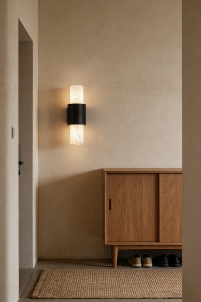 Vertical Alabaster Wall Sconce - view 5 | everlamps