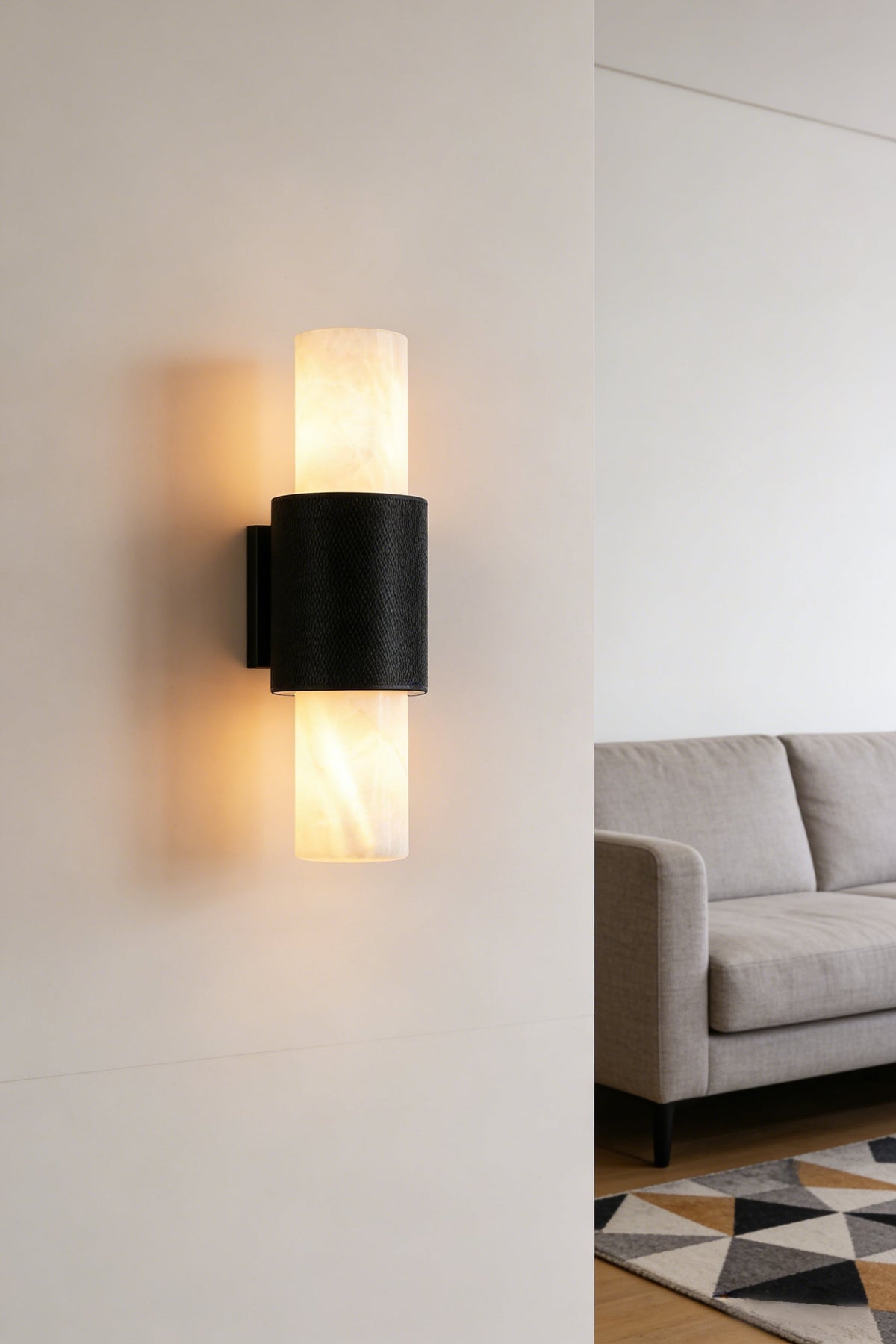Vertical Alabaster Wall Sconce - view 6 | everlamps