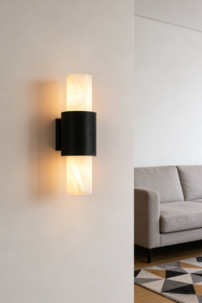 Vertical Alabaster Wall Sconce - view 6 | everlamps