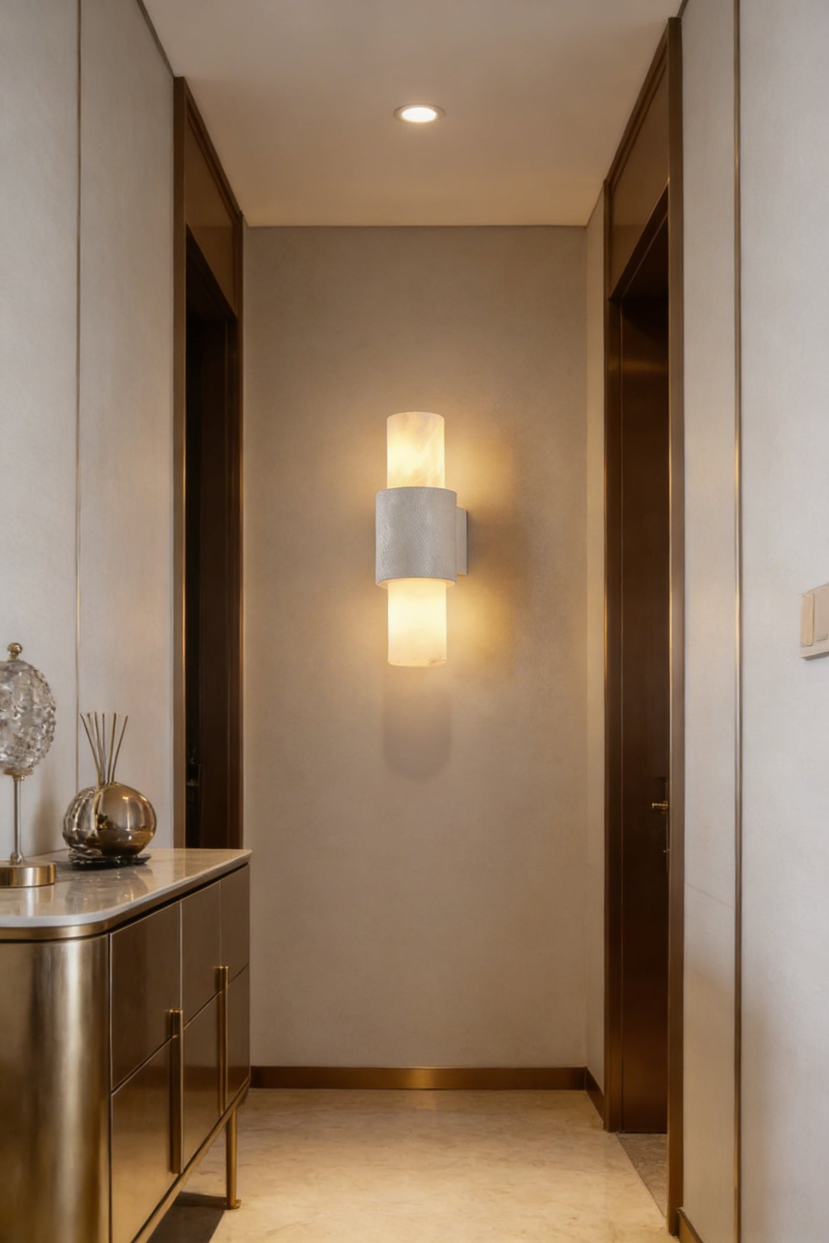 Vertical Alabaster Wall Sconce - view 11 | everlamps