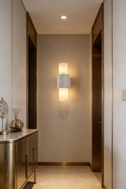 Vertical Alabaster Wall Sconce - view 11 | everlamps