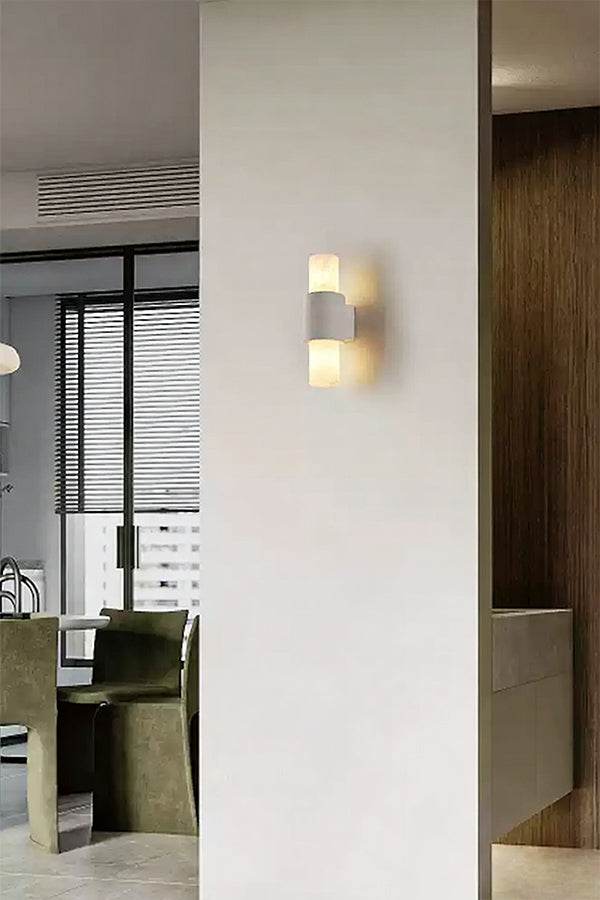 Vertical Alabaster Wall Sconce - view 12 | everlamps