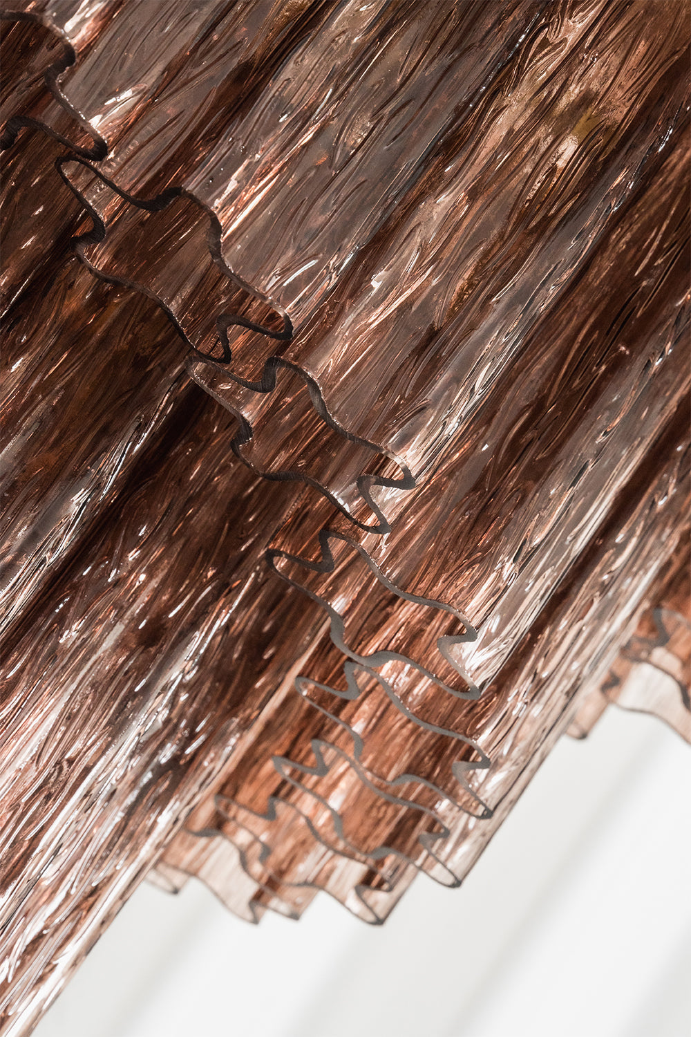 Vespera Glass Tiered Chandelier| detail | Samu  Lamp