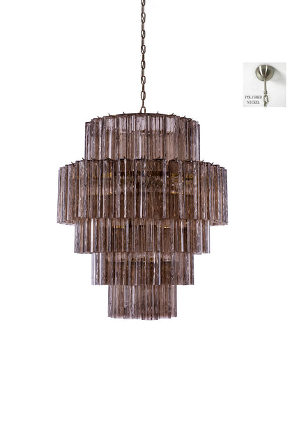 Vespera Glass Tiered Chandelier Samu  Lamp