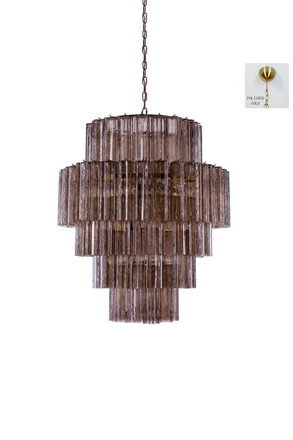 Vespera Glass Tiered Chandelier| Samu  Lamp