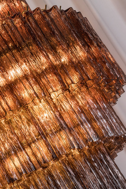 Vespera Glass Tiered Chandelier| detail | Samu  Lamp