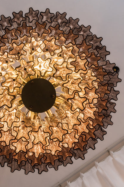 Vespera Glass Tiered Chandelier| detail | Samu  Lamp