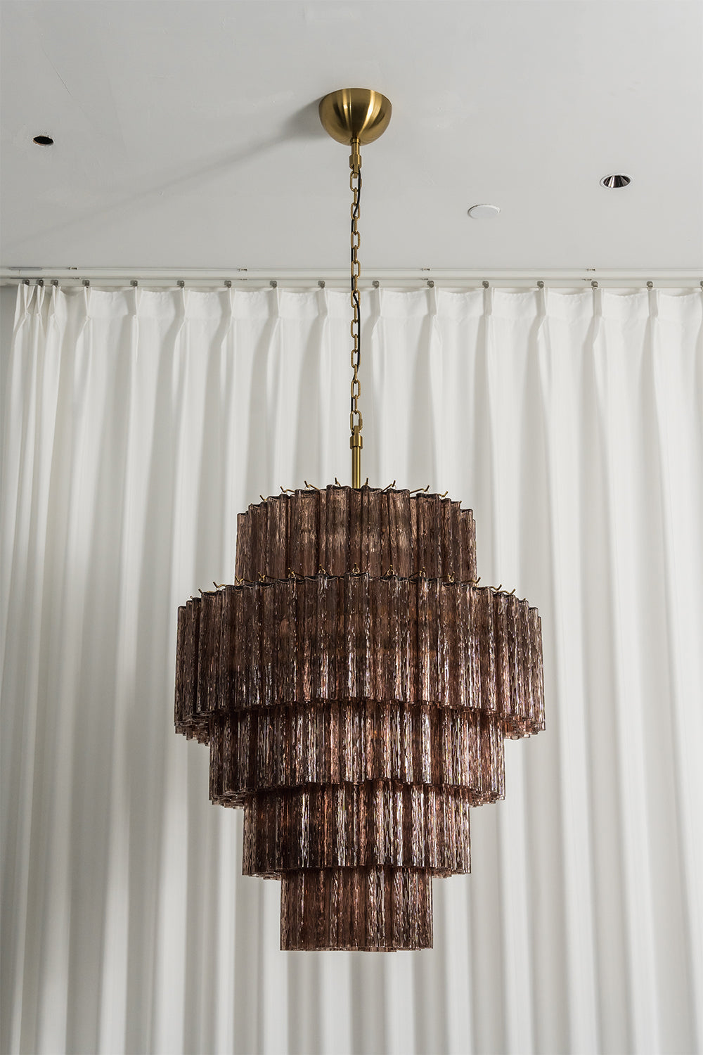 Vespera Glass Tiered Chandelier| detail | Samu  Lamp