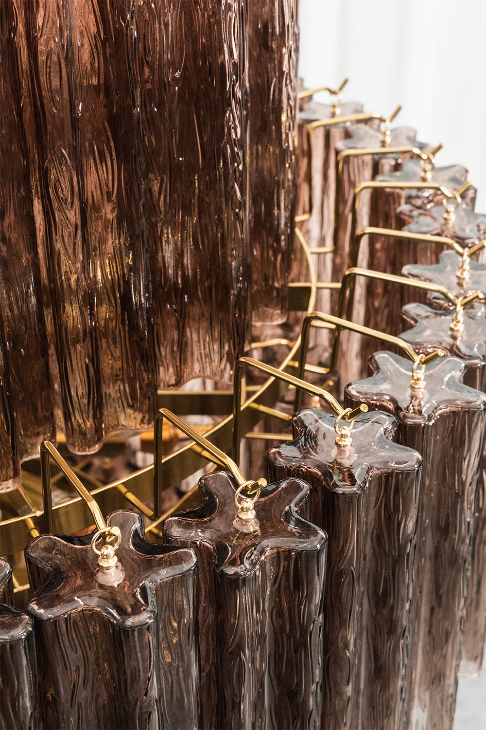 Vespera Glass Tiered Chandelier| detail | Samu  Lamp