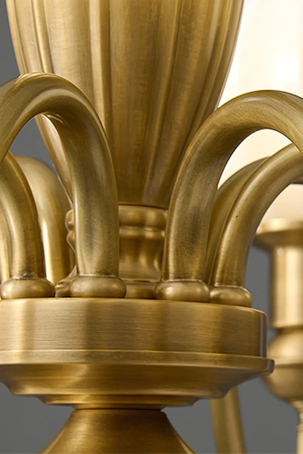 Vintage Brass Chandelier - view 11 | everlamps