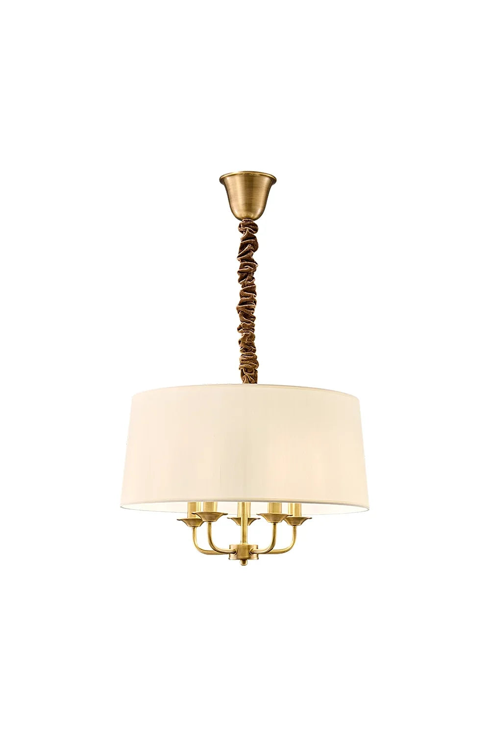 Vintage Brass Fabric Pendant Lamp | everlamps